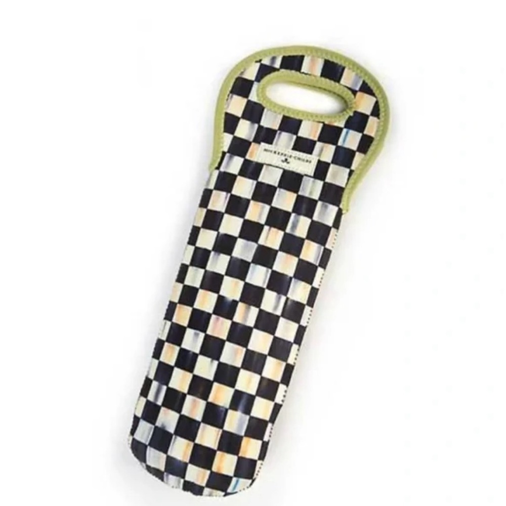 Mackenzie Childs Checkered Wine Tote